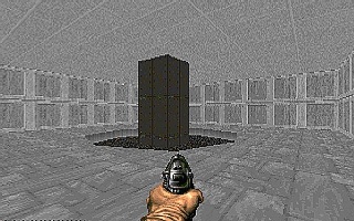 Example graphic showing the above described level as it would appear in the game